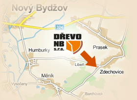 Dřevo NB - mapa